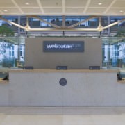 stone reception desk