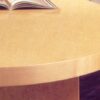 modern boardroom table wood edge
