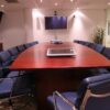 barrel shaped boardroom tables rosewood stain