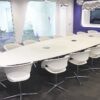 bespoke white boardroom furniture