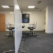 foldable conference table with wheels in white