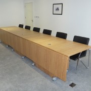oak folding conference committee table