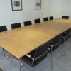 oak veneer folding boardroom table